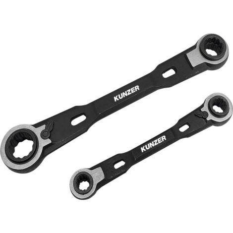 Kunzer 7RRS02 Set di 8 chiavi a cricchetto in acciaio al carbonio