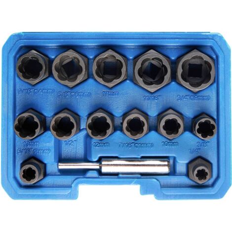 Kunzer 7SA14.1 Extracteur 8 - 19 mm 5/16, 1/2, 7/16, 3/8, 1/4, 9/16, 5/8, 11/16, 3/4 3/8