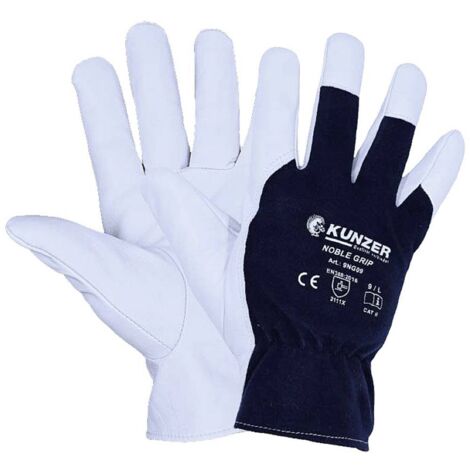 Kunzer 9NG08 Coton, Peau de chèvre Gants de montage Taille: 8, M EN 388:2016, EN 420-2003, EN 388-2003 1 paire(s)