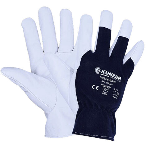 Kunzer 9NG10  Baumwolle, Ziegennappaleder Montagehandschuh Größe (Handschuhe): 10, XL EN 388:2016, E