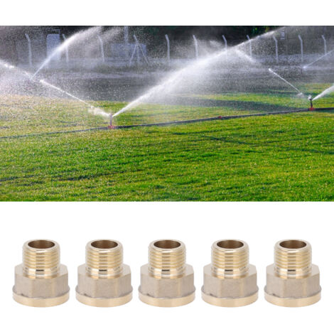 Kupfer-Anschlussadapter [G3/4 Innengewinde auf G1/2 Außengewinde] x5 – Bewässerungs- und Gartenzubehör