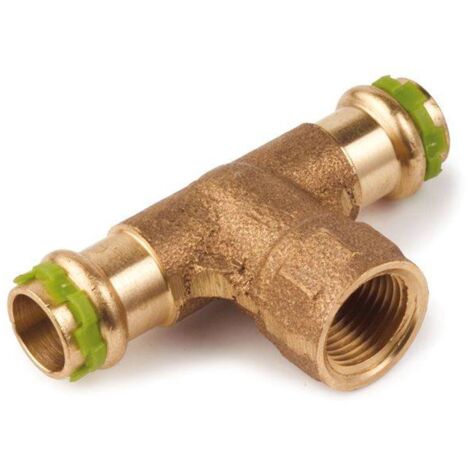 Kupfer Pressfitting Sudo-Press T-Stück Innengwinde 12 mm - 1/2" - 12 mm Kontur V DVGW