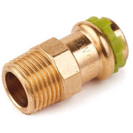 Kupfer Pressfitting Sudo-Press Übergangsverschraubung Außengewinde 12 mm -3/8" Kontur V DVGW