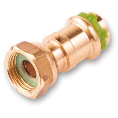 Kupfer Pressfitting Sudo-Press Übergangsverschraubung Innengewinde flachdichend 12 mm - 3/8" Kontur V DVGW