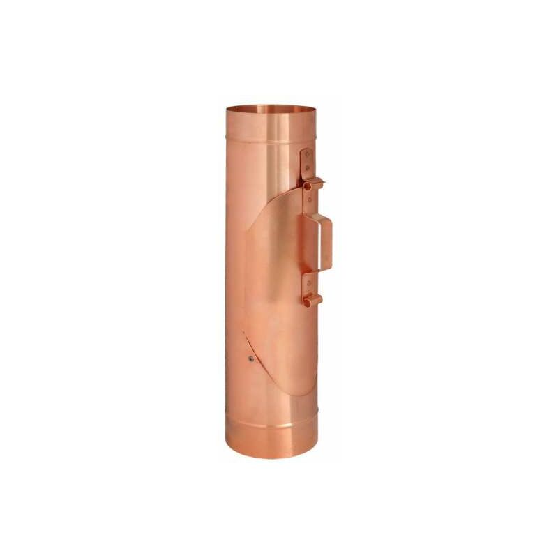 Zink Regenrinne Regenwasserklappe mit Sieb 100 mm Mit fester Arretierung der Wasserklappe
