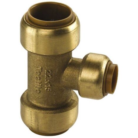Kupfer Steckfitting Tectite T-Stück Mittelabgang reduziert 28 x 18 x 28 mm DVGW