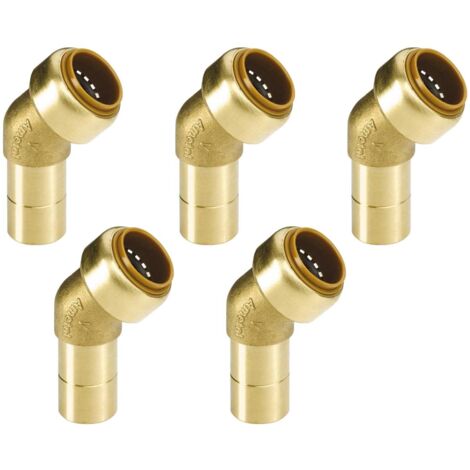 Kupfer Steckfitting Tectite Winkel 45° 22 mm innen/außen lösbar DVGW 5 Stück