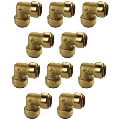 Kupfer Steckfitting Tectite Winkel 90° 15 mm innen/innen lösbar DVGW 10 Stück
