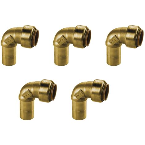 Kupfer Steckfitting Tectite Winkel 90° 22 mm innen/außen lösbar DVGW 5 Stück