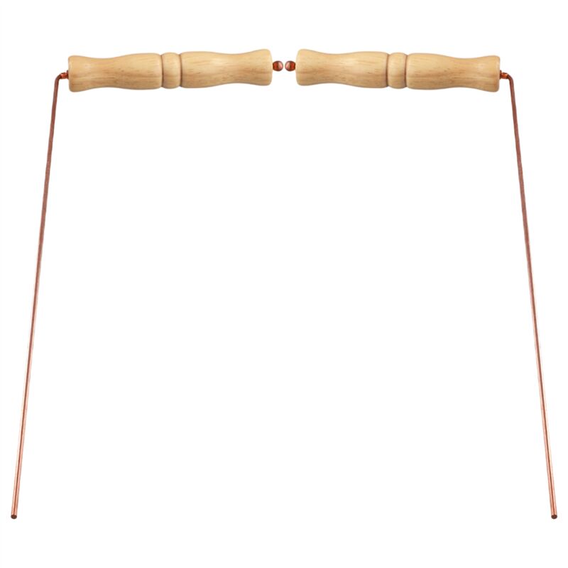 Image of Kupfer-Wünschelruten-Set Als Wahrsagerwerkzeug - Wünschelruten mit Natürlichen Holzgriffen