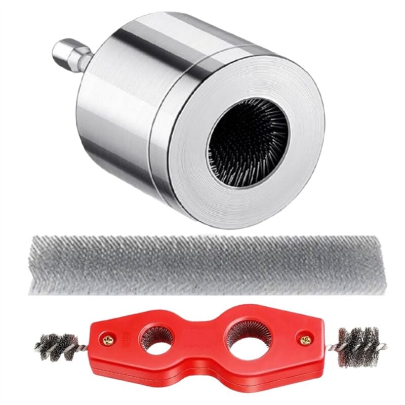 Image of Tlily - Kupferrohrreiniger, 15 mm Reiniger für Bohrer, Metall, Bürste, elektrischer Bohrer