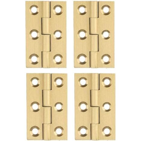 Kupferscharnier – Mini-Klappscharnier, Haushaltsbeschläge, Schrank- und Schubladenscharnier, Türscharniere (38 x 23 x 1,2 mm) – 4 Stück