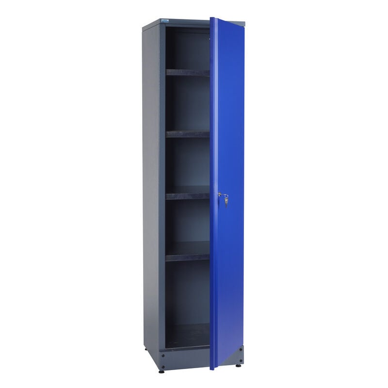 Küpper Armoire haute 70397, 45x180x45cm, 1 porte verrouillable, 4 étagères, charge max. 75kg