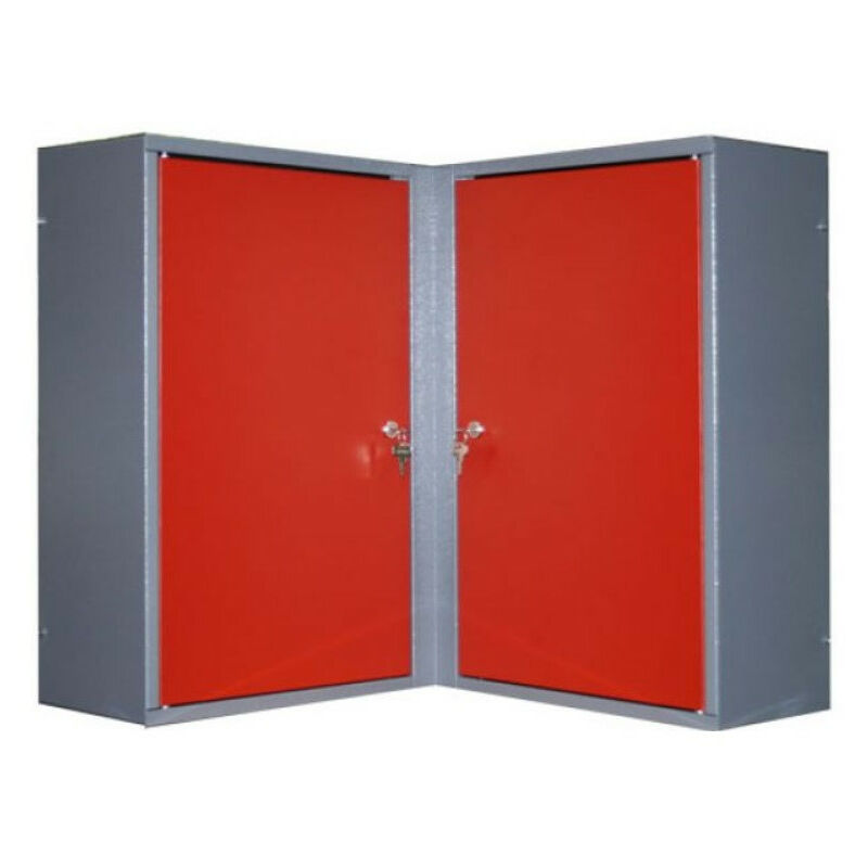 Kupper Armoire Murale D Angle 2 Portes 4 Etageres Rouge 70372