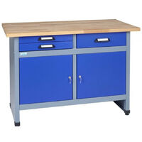 Kupper - Etabli 2 portes et 3 tiroirs Long: 120 cm - Bleu marine 12257