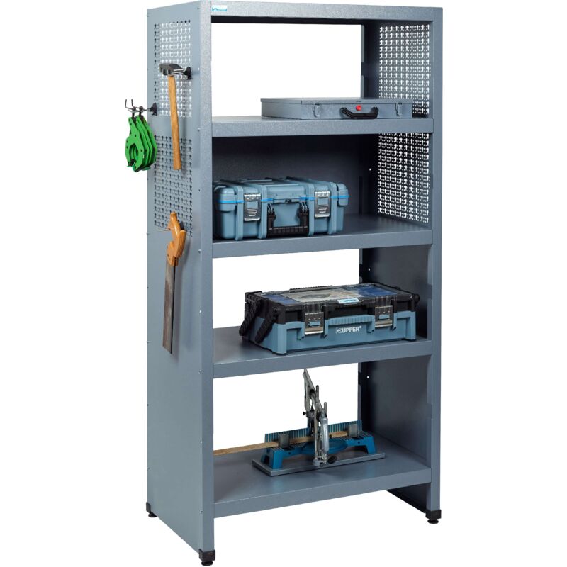 Kupper - Küpper étagère modèle 89202, 180 x 53 x 91 cm, 4 étagère, argent martelé