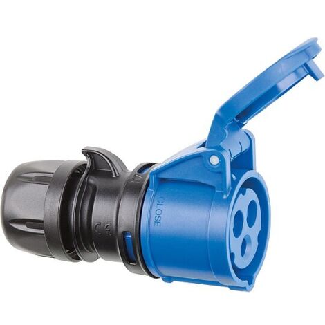 Kupplung IP44, 3-polig, 16 A, 230 V - blau/grau