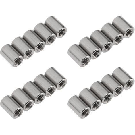 Kupplungsmutter  Zugangsverbinder-Set, 20-teilig  M6  Edelstahl 304  Verbesserte Sichtbarkeit