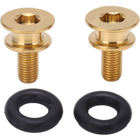 Kurbelgarnitur-Befestigungsschraube aus Titanlegierung für Mountainbikes, M8x15 mm Rahmenschraube, goldfarben