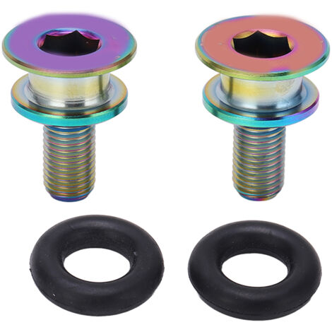 Kurbelschrauben aus Titanlegierung für Mountainbikes, M8x15-mm-Rahmenschraube, Vierkantbohrung, verschiedene Farben