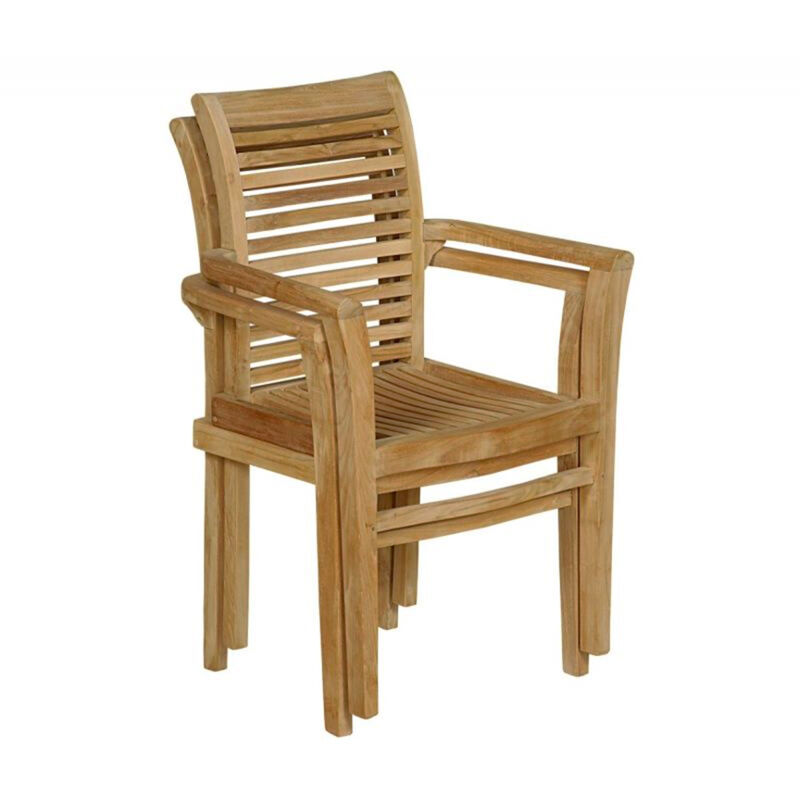 Kursi - Lot de 2 chaises teck empilables