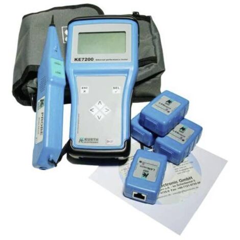 Kurth Electronic KE7200 PRO Kit Testeur réseau Continuité, Identification, Suivi de câble, Polarité, par interruption