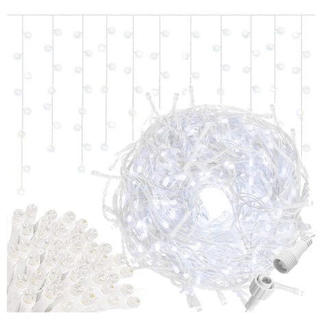 Guirlande blanc froid 53M 750 miniLED 8 effets câble transparent IP44