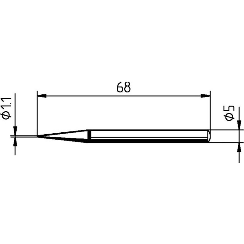 Image of 0032BD Punta di saldatura Forma matita Dimensione punta 1.10 mm Contenuto 1 pz. - Ersa