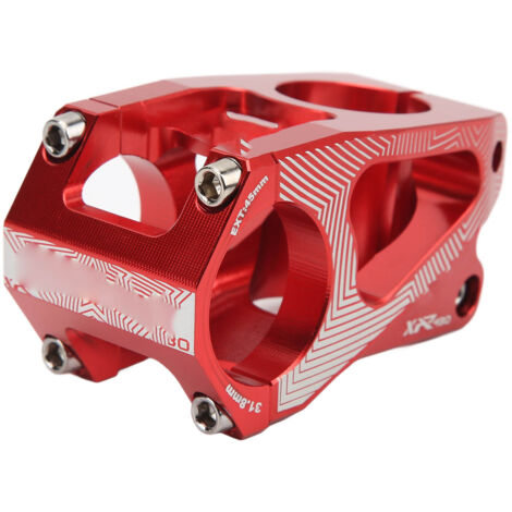 Kurzer 31,8-mm-Fahrradvorbau aus Aluminiumlegierung für Mountainbikes, DIY-Montagezubehör für Outdoor-Radtouren, rot