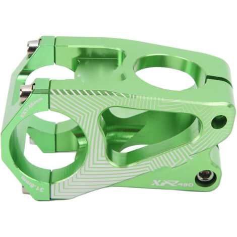 Kurzer 31,8-mm-Vorbau für Mountainbikes aus Aluminiumlegierung, grünes Fahrradzubehör für Outdoor-Wanderungen.