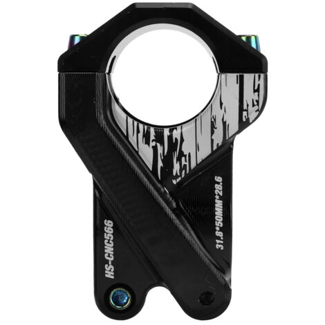 Kurzer Aluminium-Mountainbike-Vorbau 31,8 x 50 mm, universelles schwarzes Lenkerzubehör