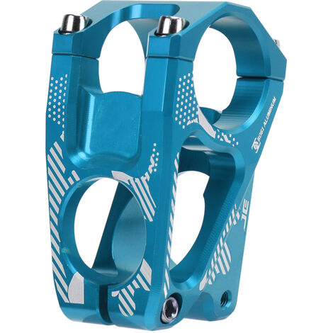 Kurzer Fahrradvorbau (31,8 x 45 mm) aus leichter CNC-gefräster Aluminiumlegierung für Mountainbikes und Rennräder, Blau
