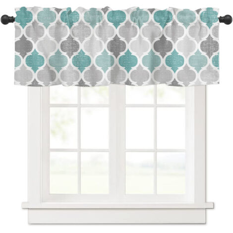 Kurzer Verdunkelungsvorhang 137x45cm mit modernem Muster für Fenster