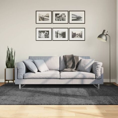 Kurzflor-Teppich OVIEDO Anthrazit 160x230 cm