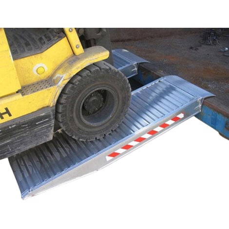 RAMPE DE CHARGEMENT - MATISERE Kurzrampe / Container Auffahrschiene / Bordsteinrampe 100cm lang, Traglast 7500kg pro Paar - als Einzelstück - M140/10SH