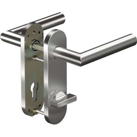 Kurzschildgarnitur CORE+ 8906 8 mm/7051K WC 78MM Alu.F1 WC rd Drückergrt.OGRO