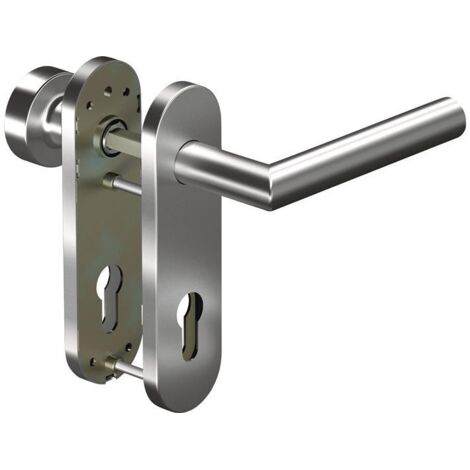 Kurzschildgarnitur CORE+ 8906 8MM/3020/7051 72MM Aluminium F1 PZ abgerundet Wechselgarnitur