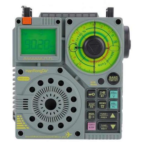Kurzwellenradio mit Bluetooth und APP-Steuerung, tragbarer AIR AM FM VHF SW WB-Empfänger, Super Bass/6 EQ/Aufnahme, wiederaufladbarer Stereo-Notfallradio-Player ZWS-A320