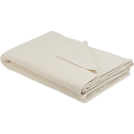 Kuscheldecke ASAKA Baumwolle 130 x 180 cm Beige