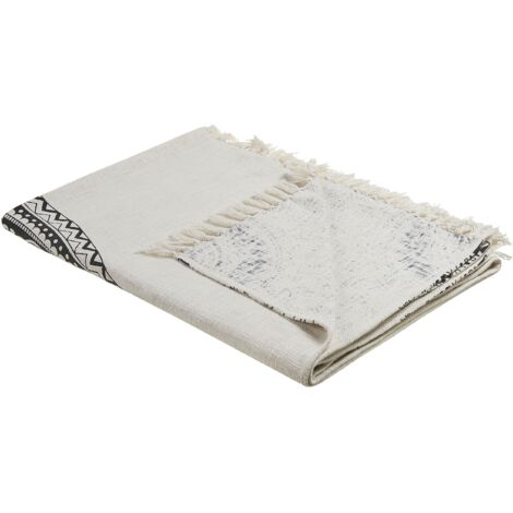 Kuscheldecke BERHAMPORE Baumwolle 130 x 180 cm Beige