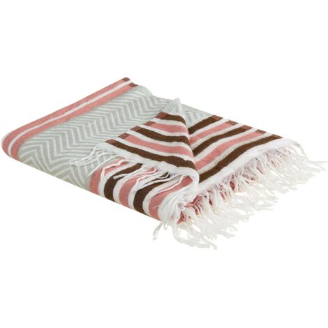 Kuscheldecke MAGAR Stoff 130 x 170 cm Beige