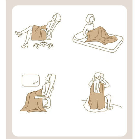Kuschelige Kuscheldecke 100 x 150 cm – Goldfarbener Schildpatt-Samt – Für ein Nickerchen im Büro oder zum Einkuscheln zu Hause – Weiß