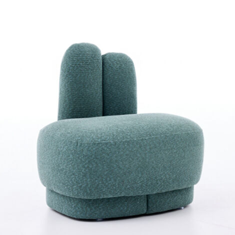 Kuscheliger Bunny-Ear- Stoff-Ottoman-fix gepolsterter Hocker mit niedlichen Ohren, ohne Stauraum, nicht abnehmbar