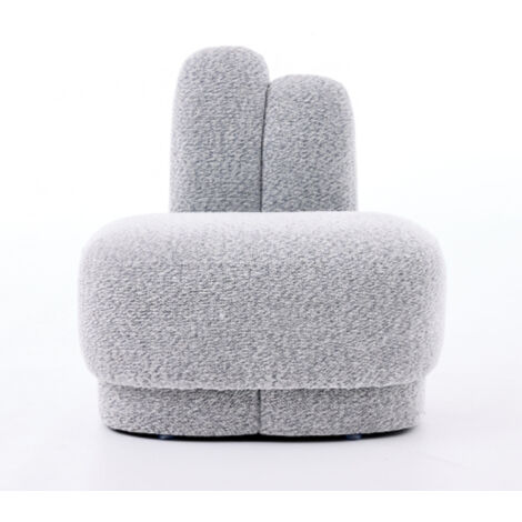 Kuscheliger Bunny-Ear- Stoff-Ottoman-fix gepolsterter Hocker mit niedlichen Ohren, ohne Stauraum, nicht abnehmbar