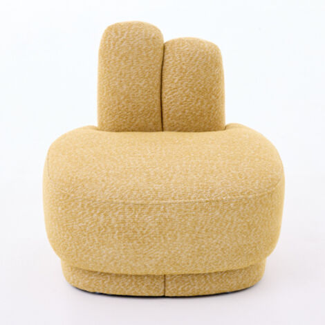 Kuscheliger Bunny-Ear- Stoff-Ottoman-fix gepolsterter Hocker mit niedlichen Ohren, ohne Stauraum, nicht abnehmbar
