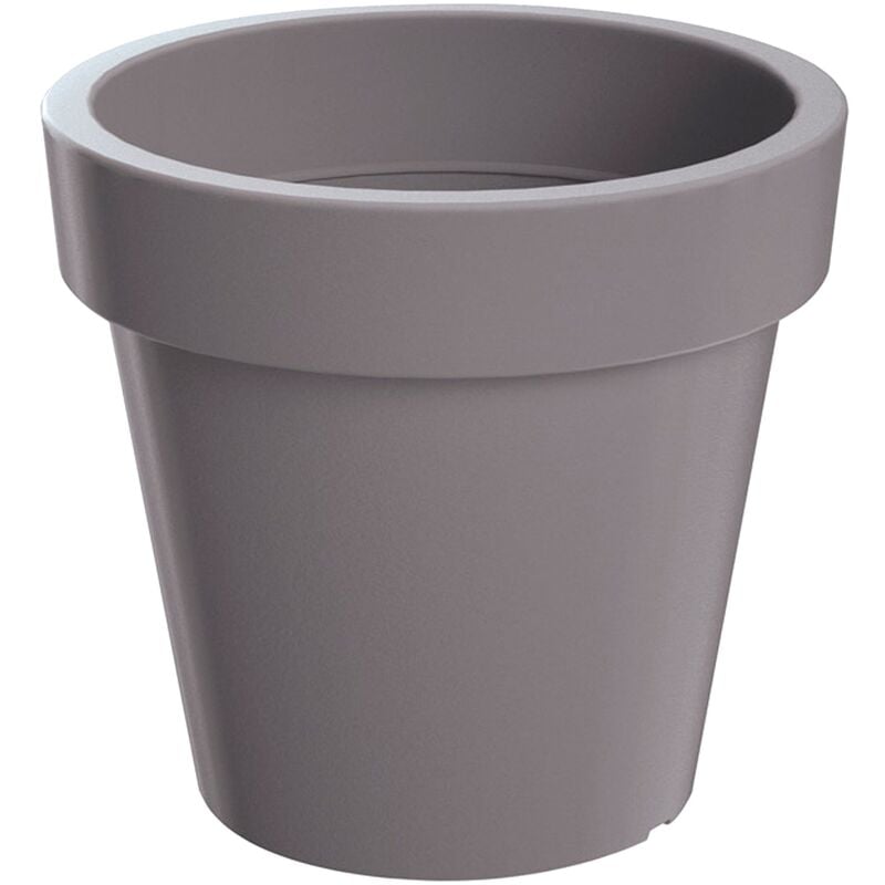 Prosperplast - Pot en plastique avec support Lofly en couleur grise 13,4 (l) x 13,4 (l) x 12 (h) cm