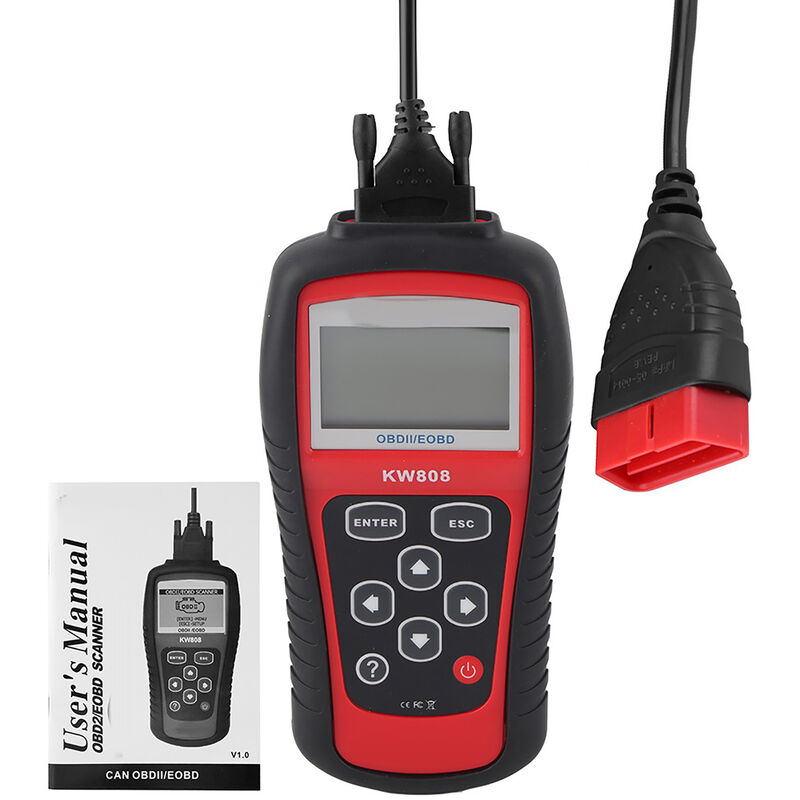 Jeffergarden - KW808 OBD2 obdii eobd lecteur de Code de voiture Scanner de Diagnostic outil d'analyse de Code d'erreur