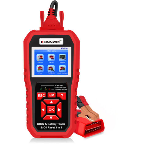 KW890 Professional OBDII Scanner, Auto Code Reader, Car Scanner + Battery Tester + Special Oil Reset Function, OBD II Car Diagnostic Tool