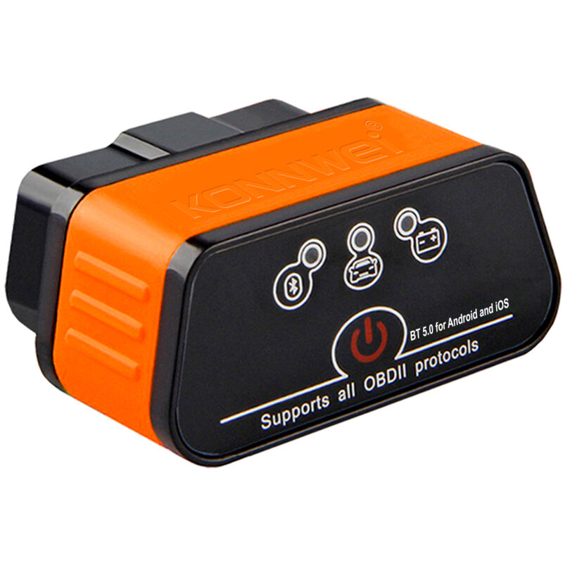 Largeight - KW903 Bluetooth 5.0 lecteur de code de voiture outil de diagnostic, Noir Orange