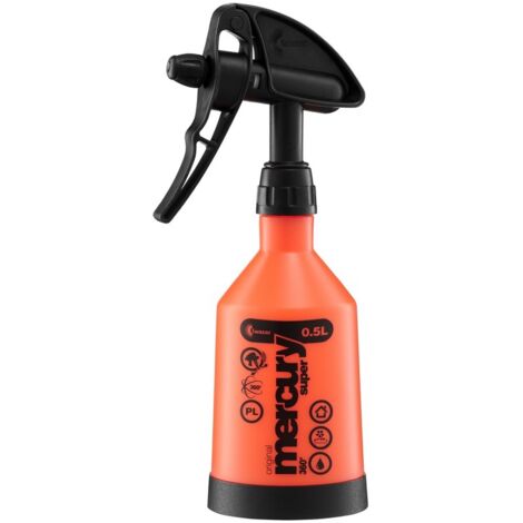 Kwazar 20010000 Spray botella Mercury Super 360 Fine Sprayer para jardín, 0.5 l naranja 9x12x28 cm